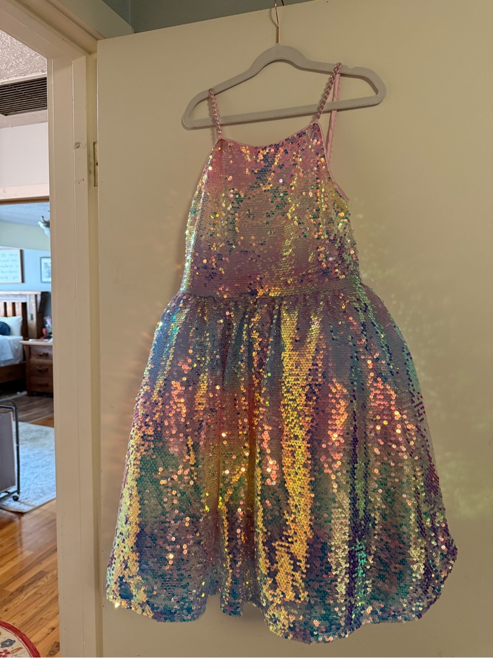 Lola + The Boys Iridescent Sequin Spaghetti-Strap Dress - Multi-Color